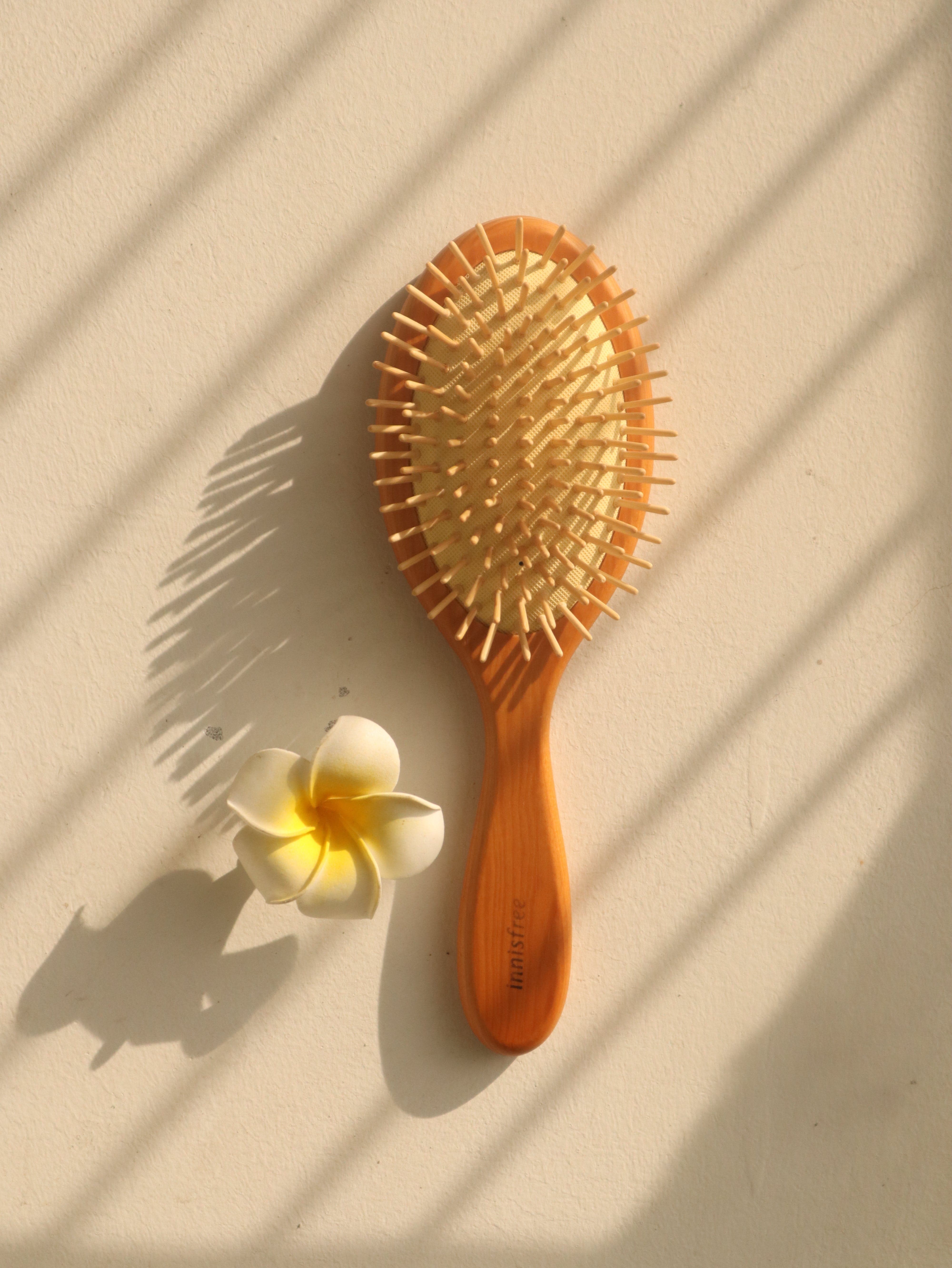 hairbrush with flower